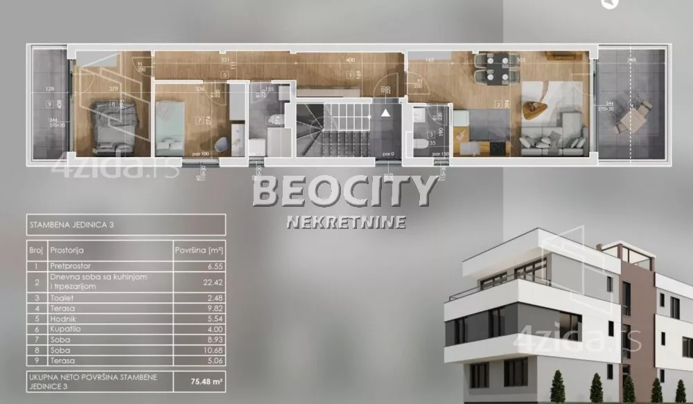 Trosoban stan | 4zida