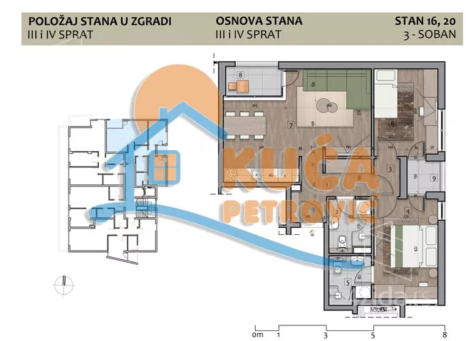 Trosoban stan | 4zida