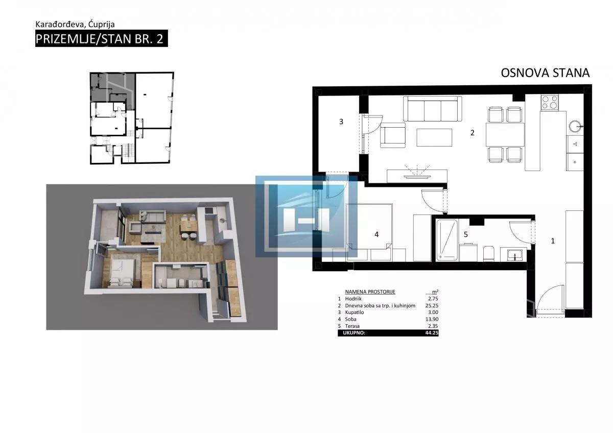 Jednoiposoban stan | 4zida