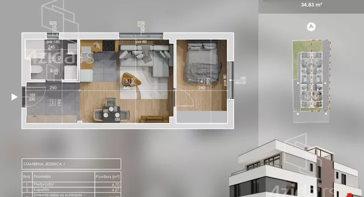 Jednoiposoban stan | 4zida