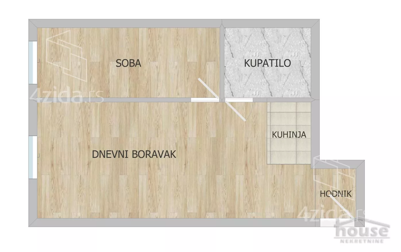 Jednoiposoban stan | 4zida