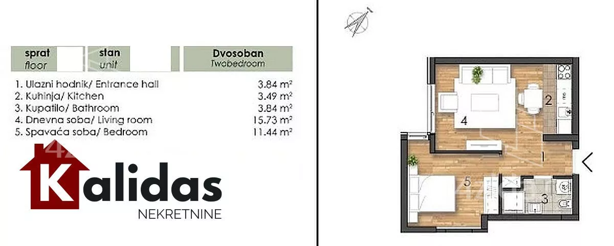 Dvosoban stan | 4zida