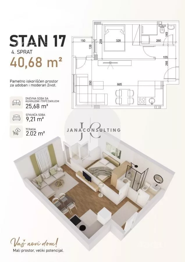 Dvosoban stan | 4zida