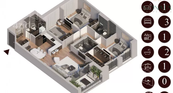 Četvorosoban stan | 4zida