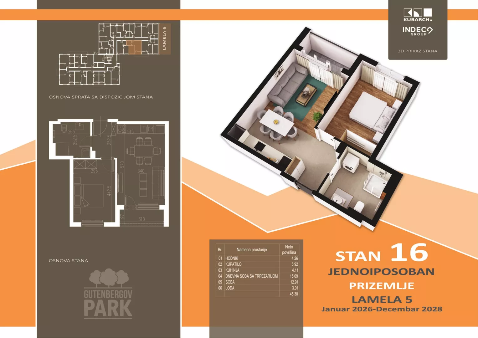 Jednoiposoban stan | 4zida