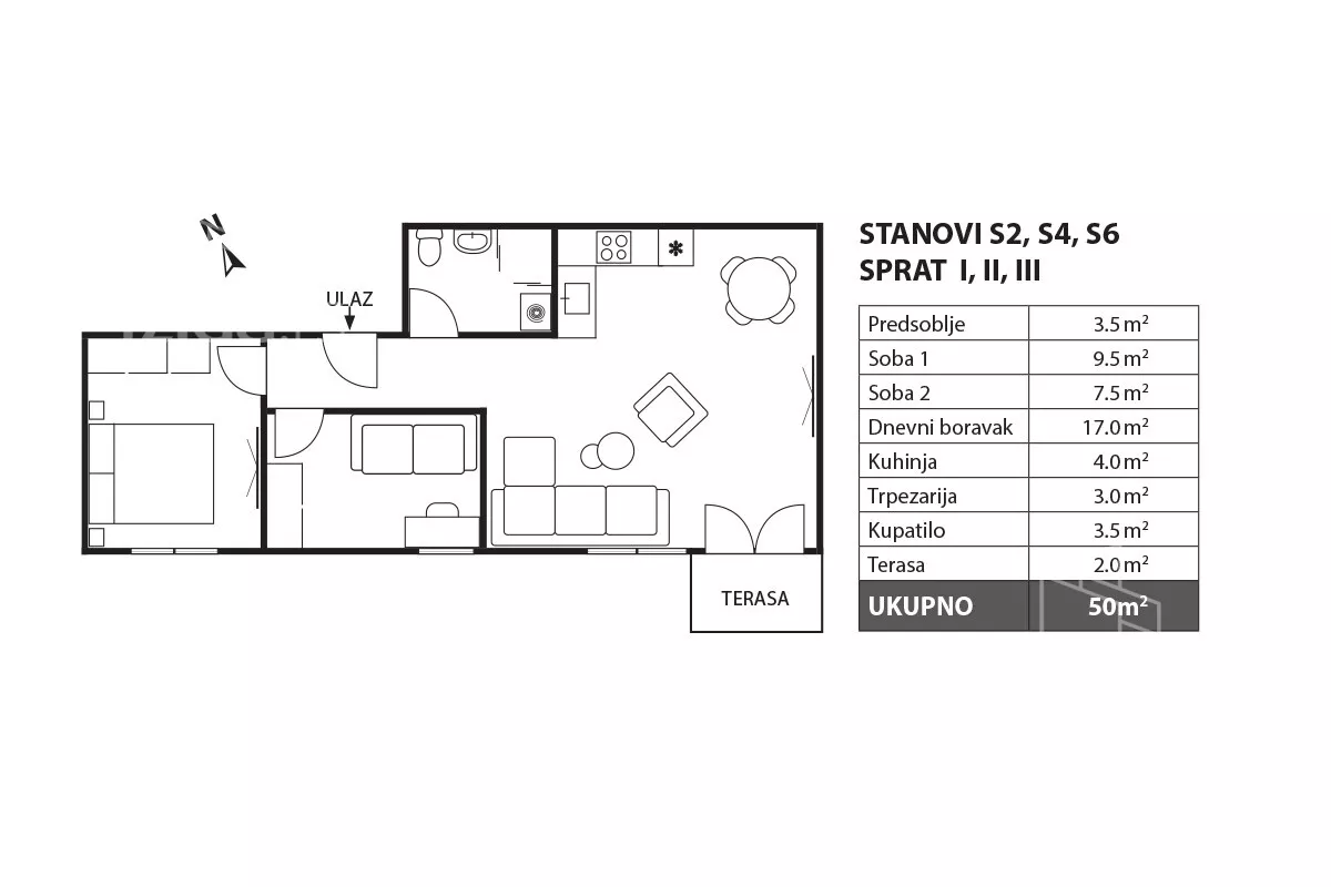 Trosoban stan | 4zida