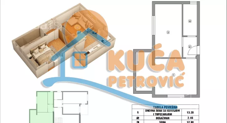 Jednosoban stan | 4zida