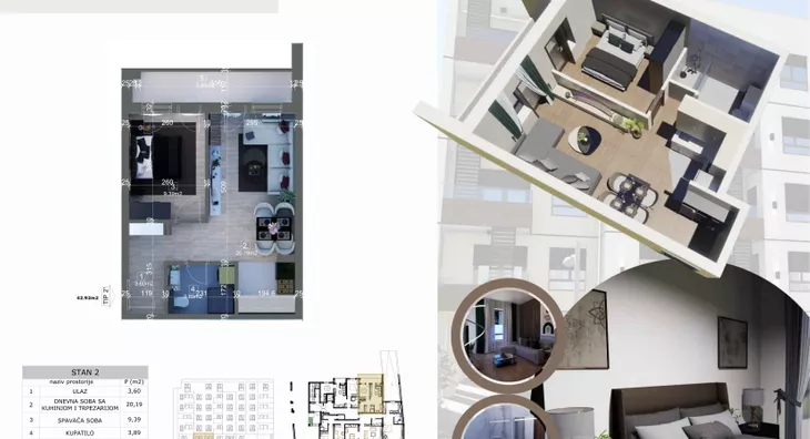 Jednosoban stan | 4zida