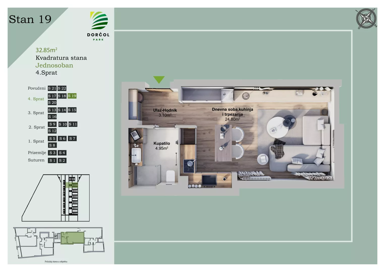 Jednosoban stan | 4zida