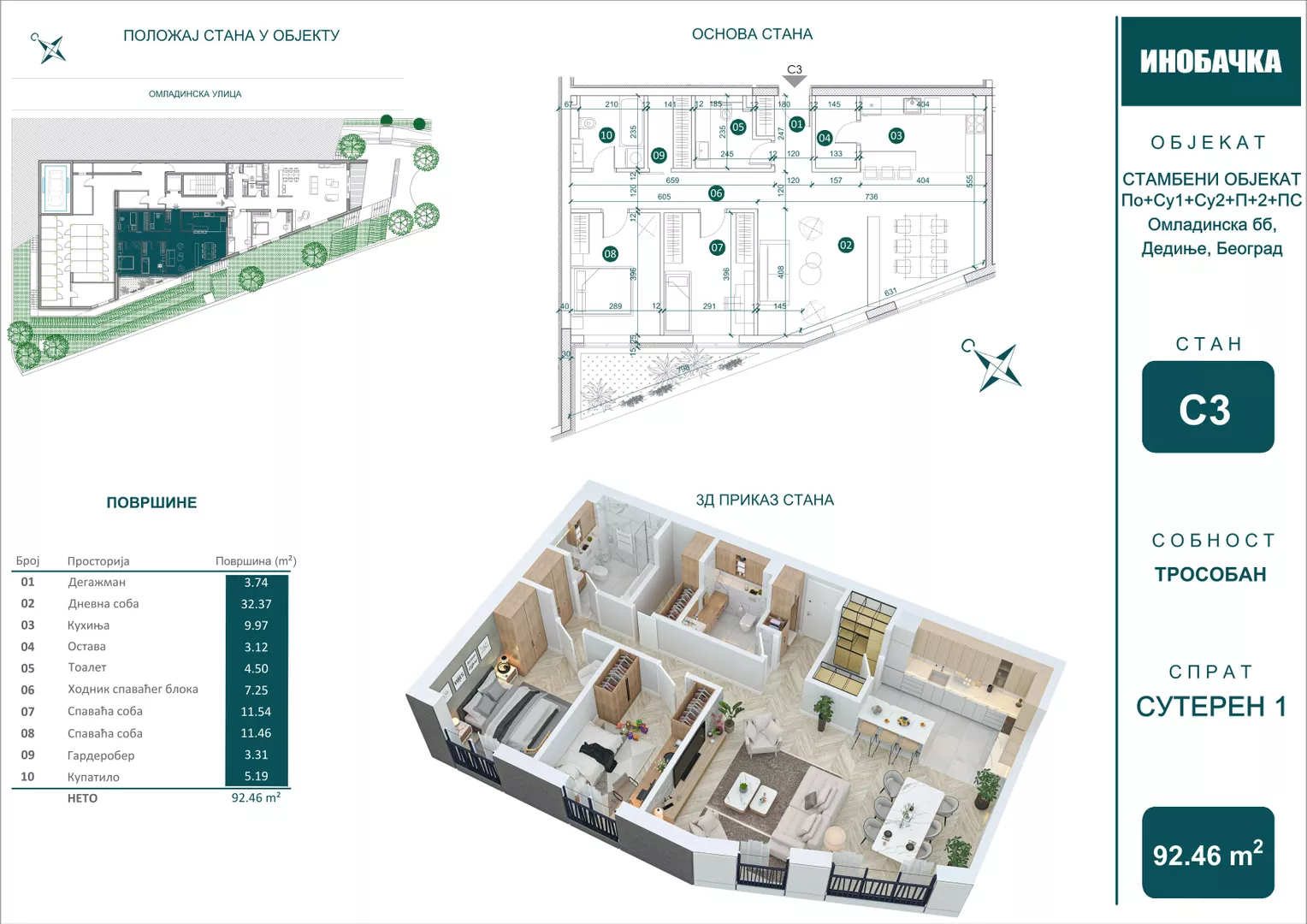 Trosoban stan | 4zida