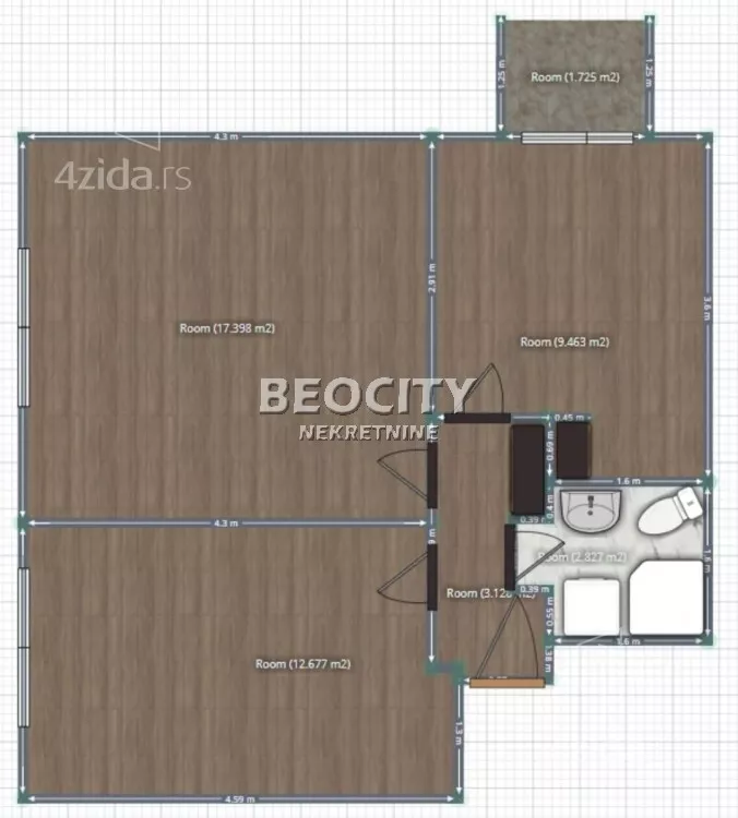 Dvosoban stan | 4zida