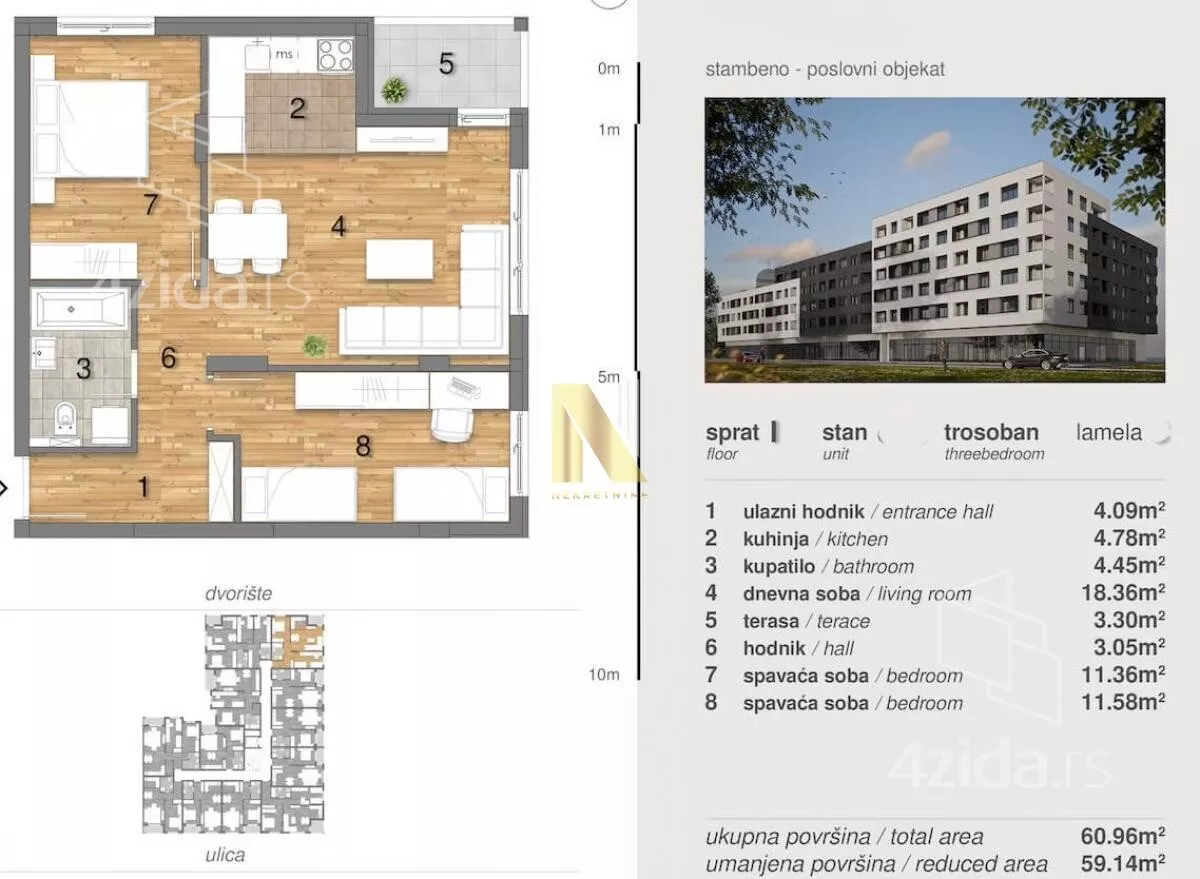 Trosoban stan | 4zida