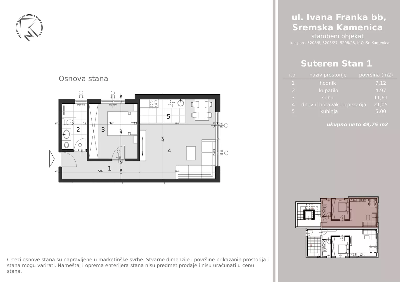 Dvosoban stan | 4zida