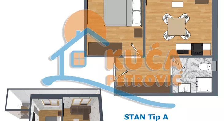 Jednoiposoban stan | 4zida