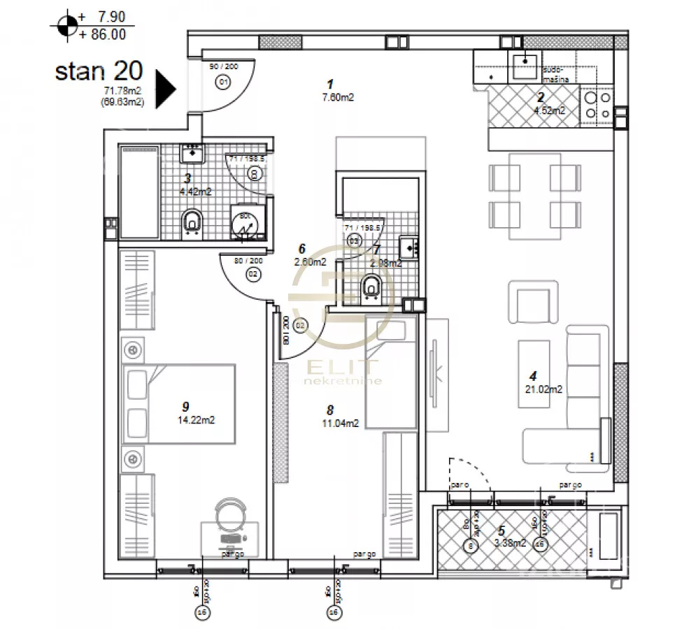 Trosoban stan | 4zida