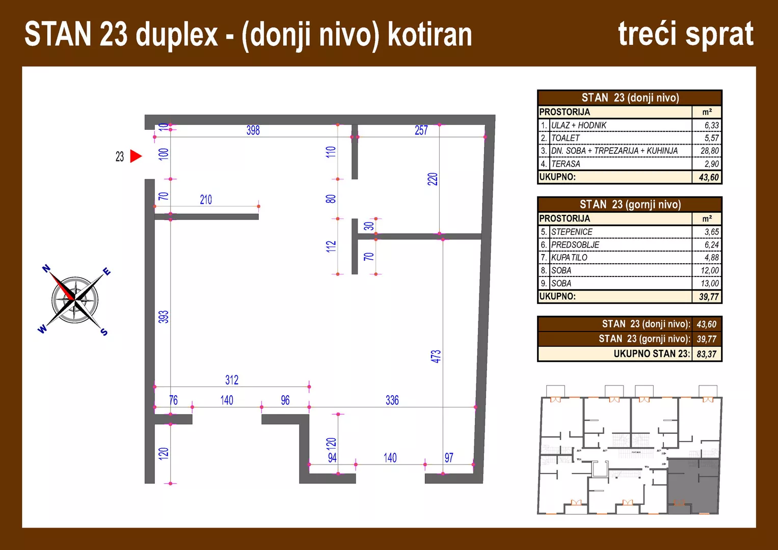 Trosoban stan | 4zida