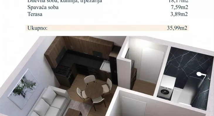 Dvosoban stan | 4zida