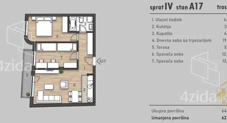 Trosoban stan | 4zida