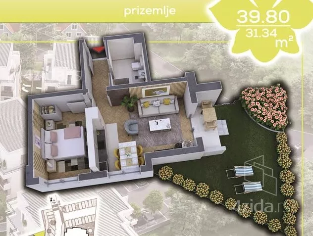 Jednoiposoban stan | 4zida