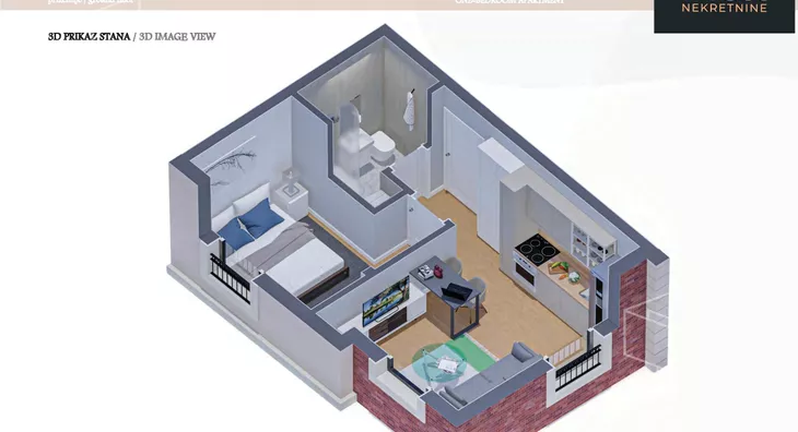 Jednosoban stan | 4zida