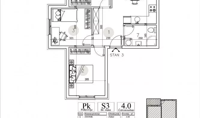 Troiposoban stan | 4zida