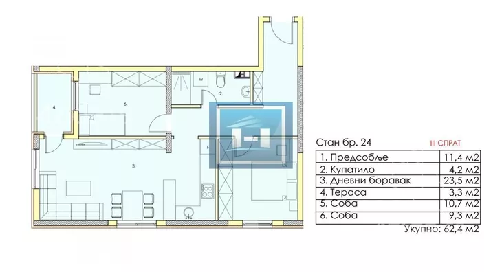 Trosoban stan | 4zida