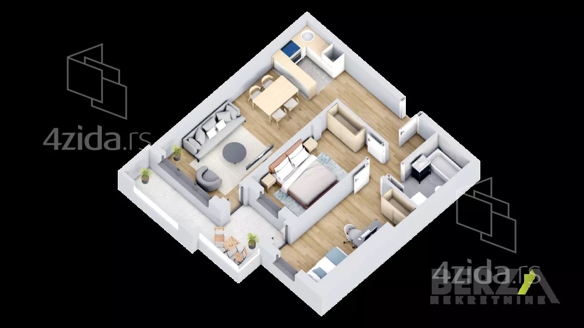 Trosoban stan | 4zida