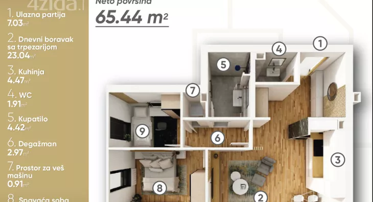 Dvoiposoban stan | 4zida