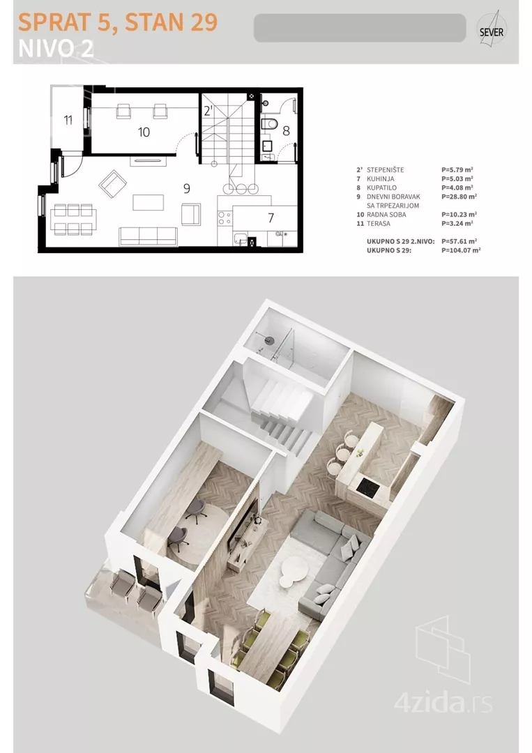 Jednoiposoban stan | 4zida