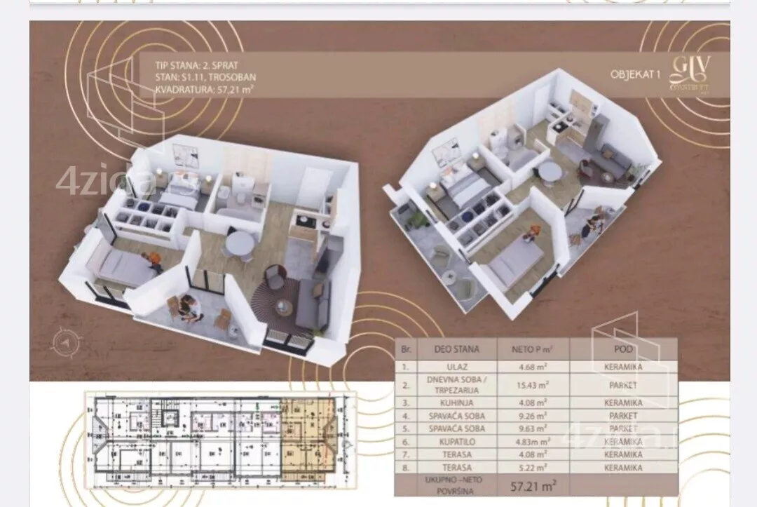 Dvoiposoban stan | 4zida
