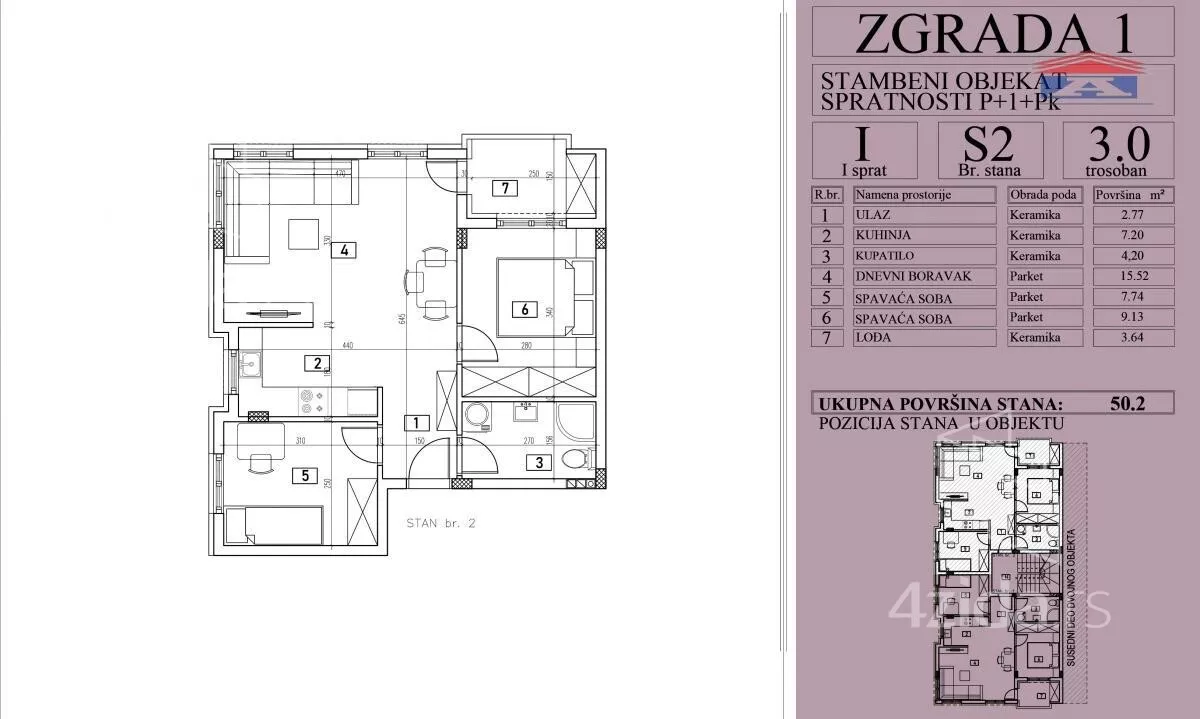 Trosoban stan | 4zida