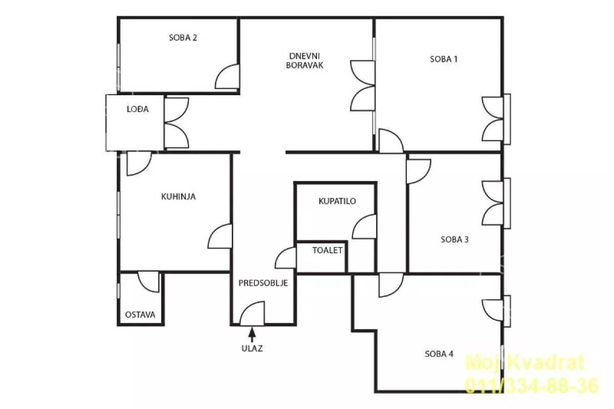 Četvoroiposoban stan | 4zida