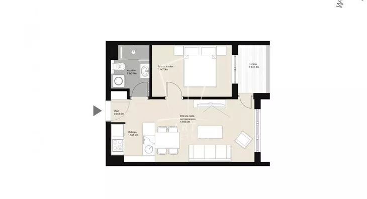 Jednoiposoban stan | 4zida