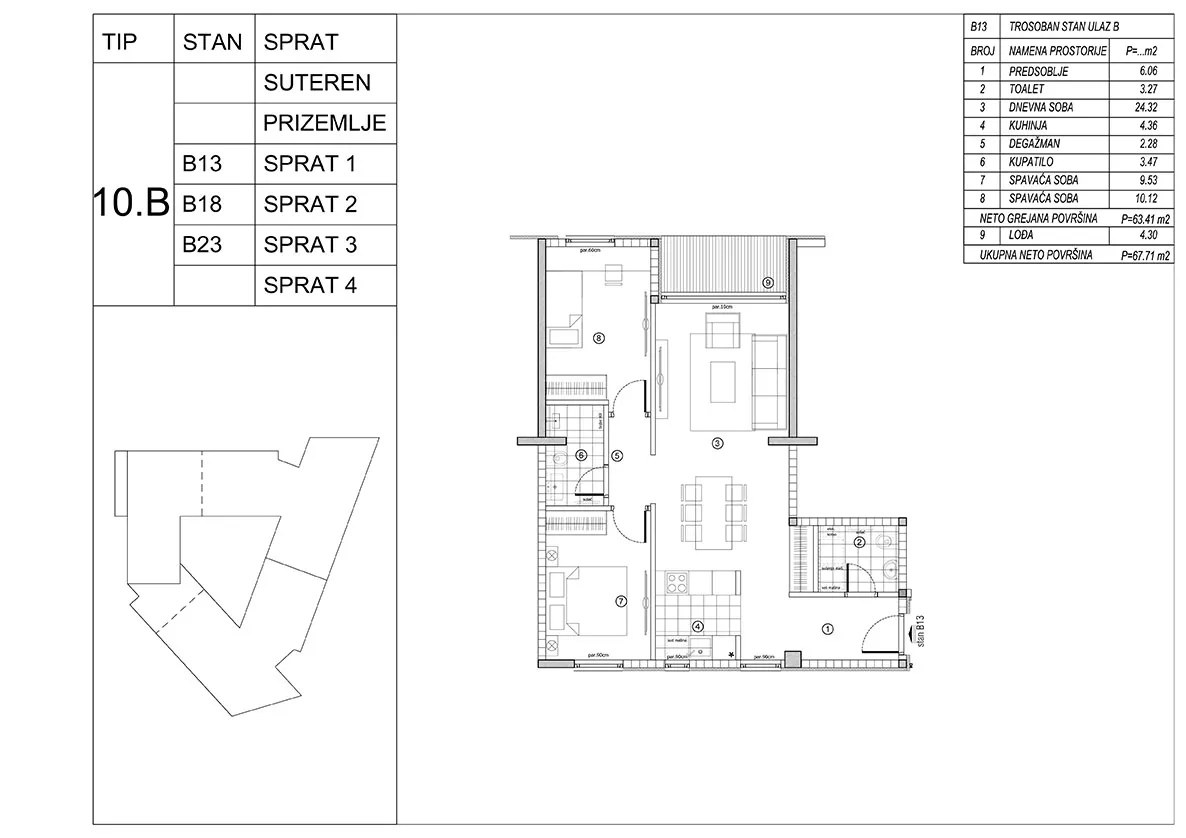 Trosoban stan | 4zida