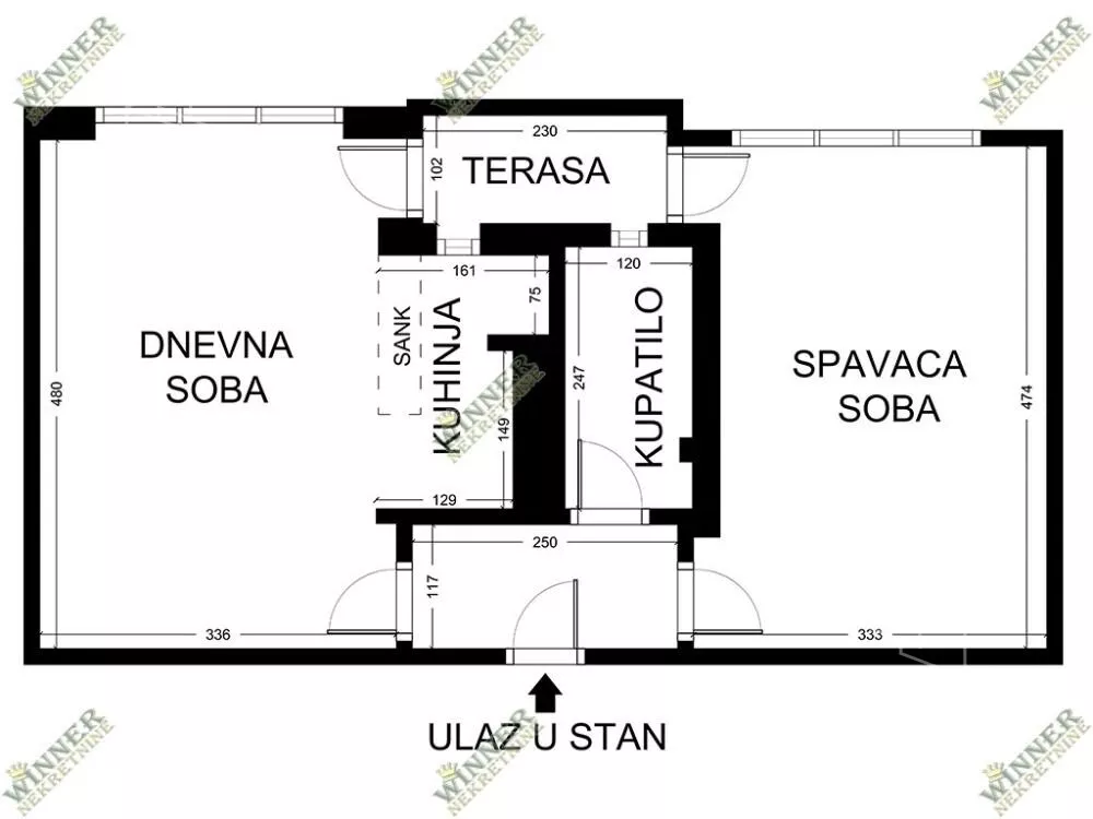 Jednoiposoban stan | 4zida