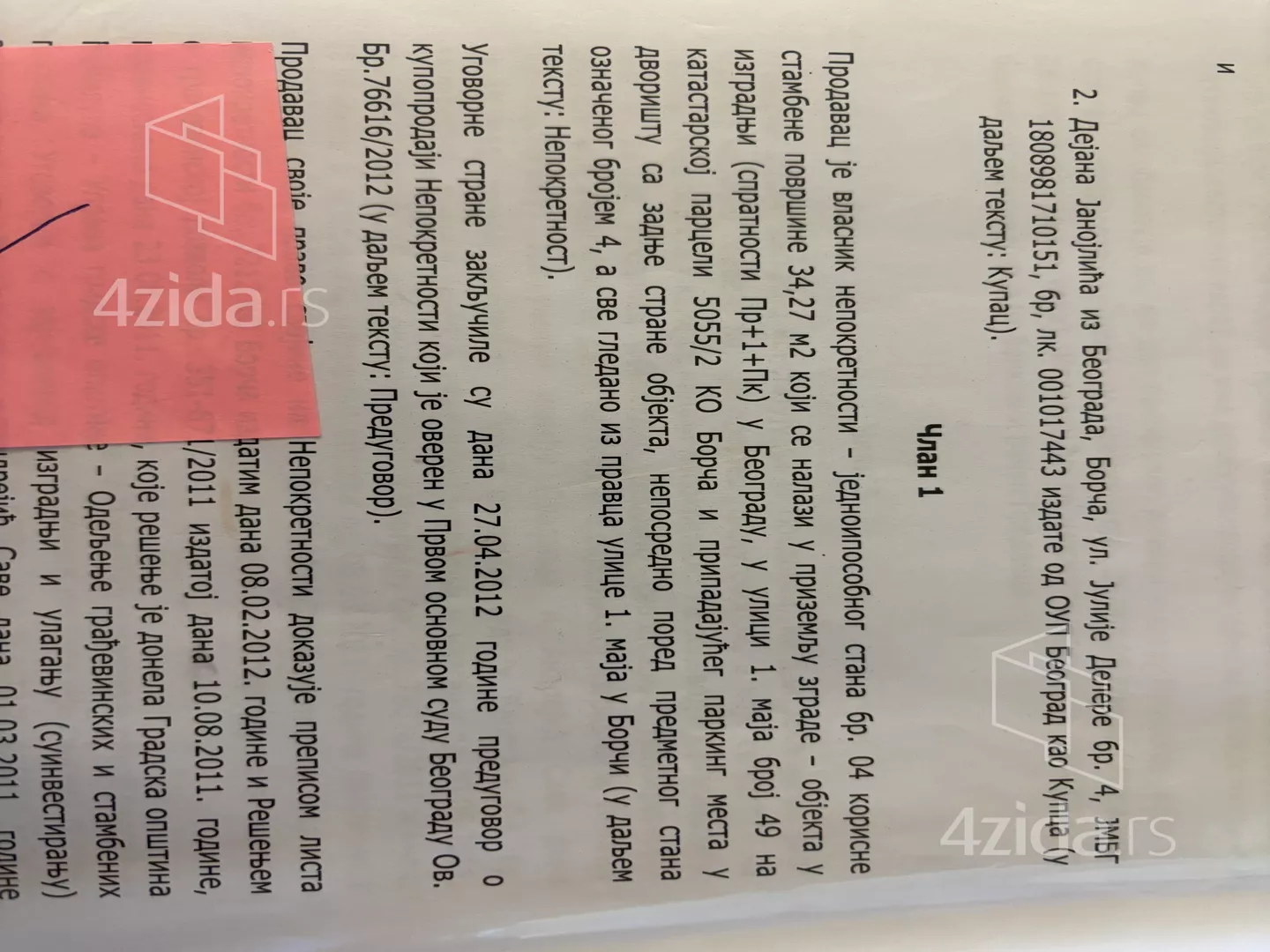 Jednoiposoban stan | 4zida