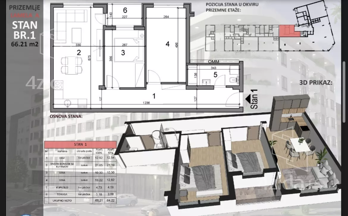 Trosoban stan | 4zida