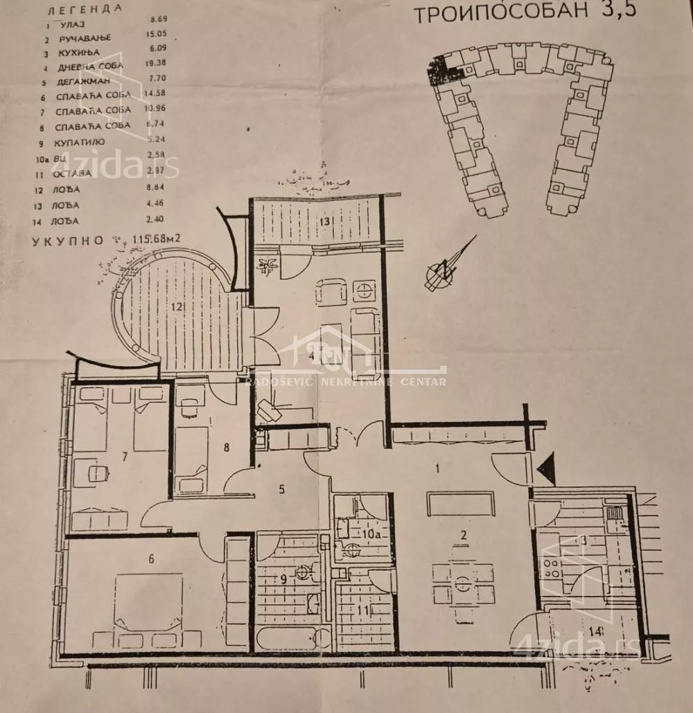 Troiposoban stan | 4zida