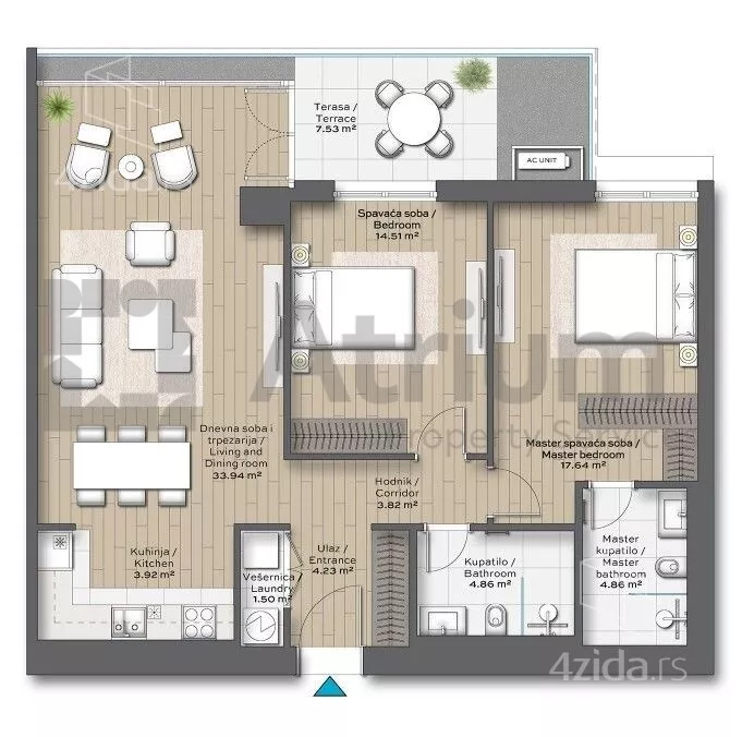 Trosoban stan | 4zida