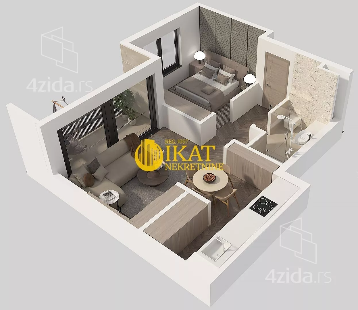 Jednoiposoban stan | 4zida