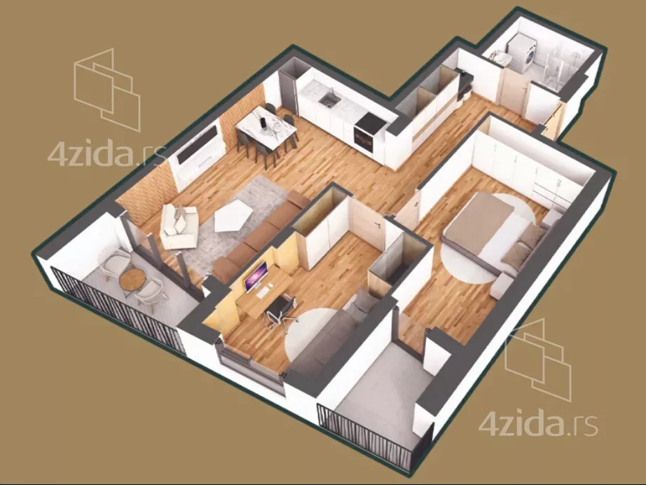 Trosoban stan | 4zida