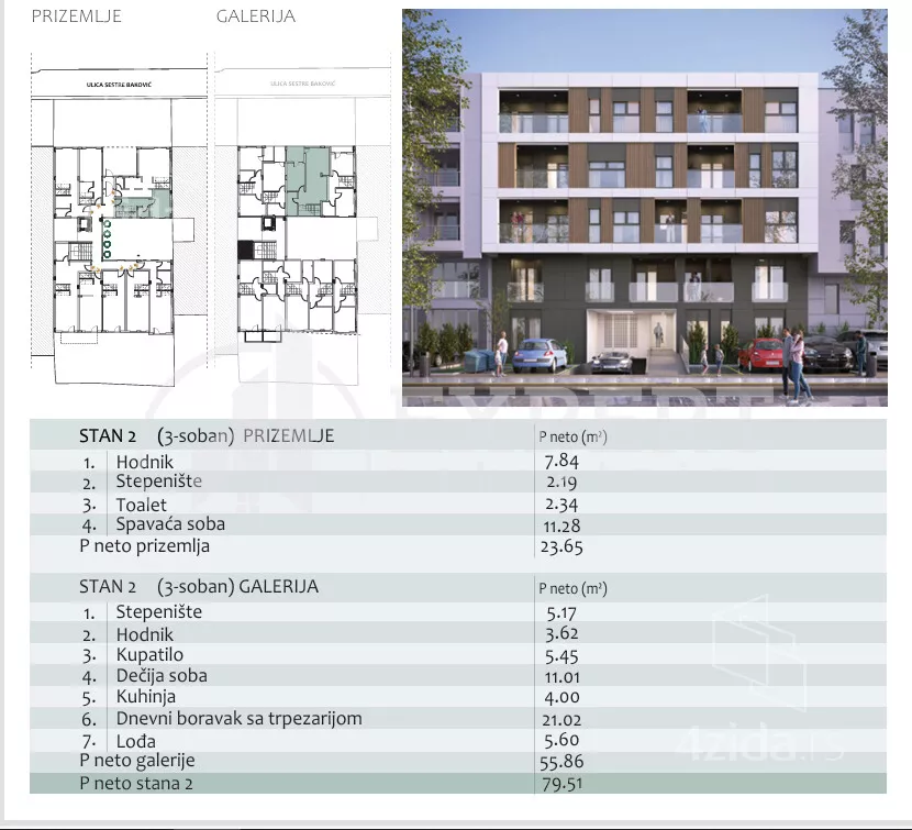 Trosoban stan | 4zida