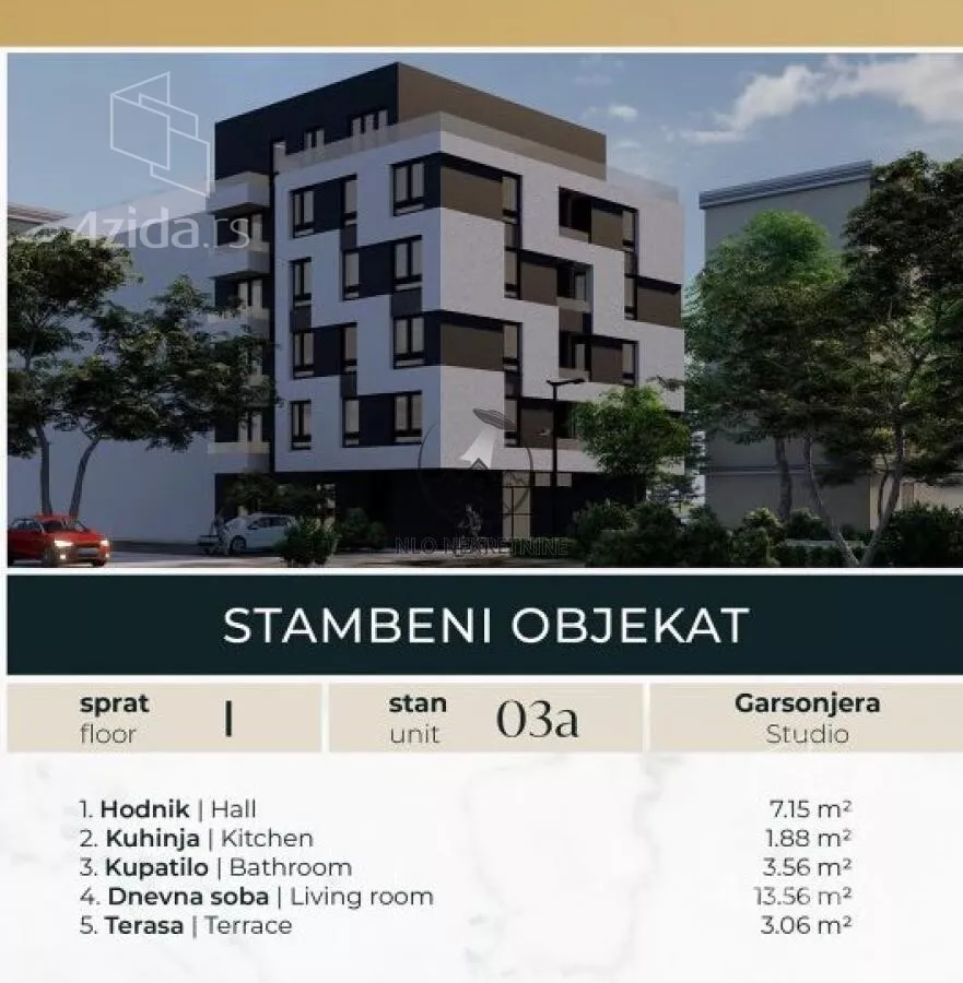 Jednosoban stan | 4zida