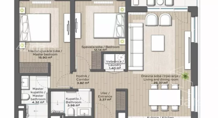 Trosoban stan | 4zida