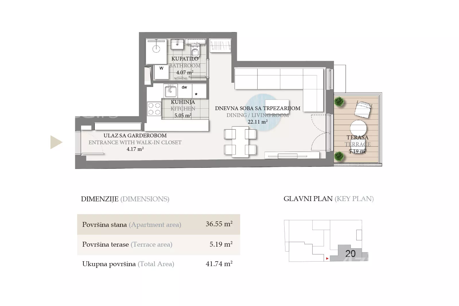 Jednosoban stan | 4zida