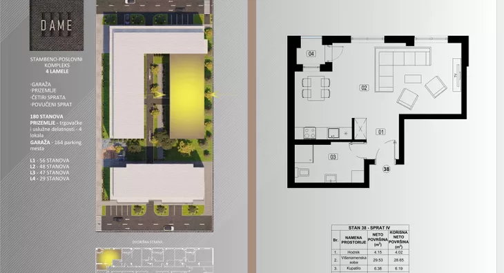 Jednosoban stan | 4zida