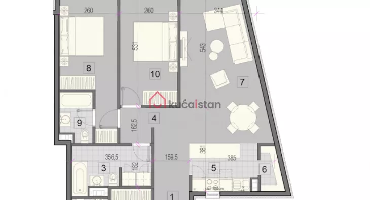 Trosoban stan | 4zida