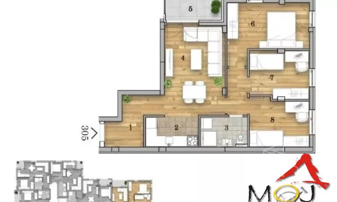 Troiposoban stan | 4zida