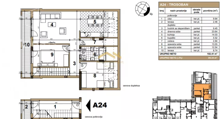 Trosoban stan | 4zida