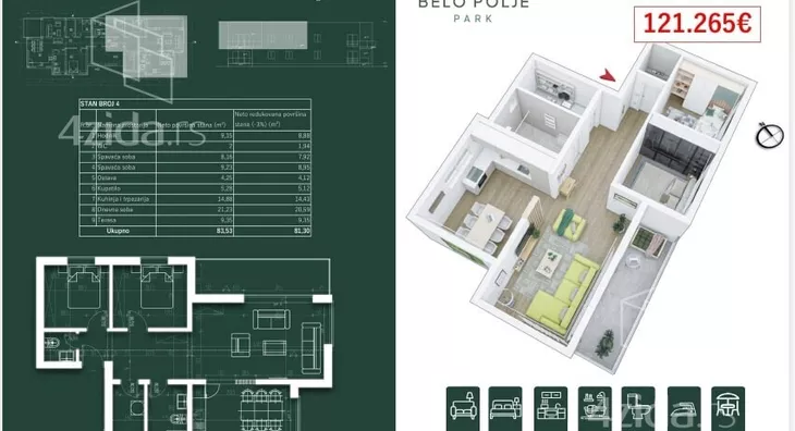 Trosoban stan | 4zida